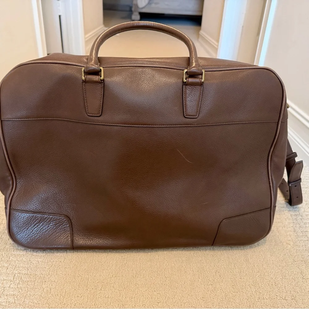 Coach Brown Leather Luggage Suitcase Duffle bag